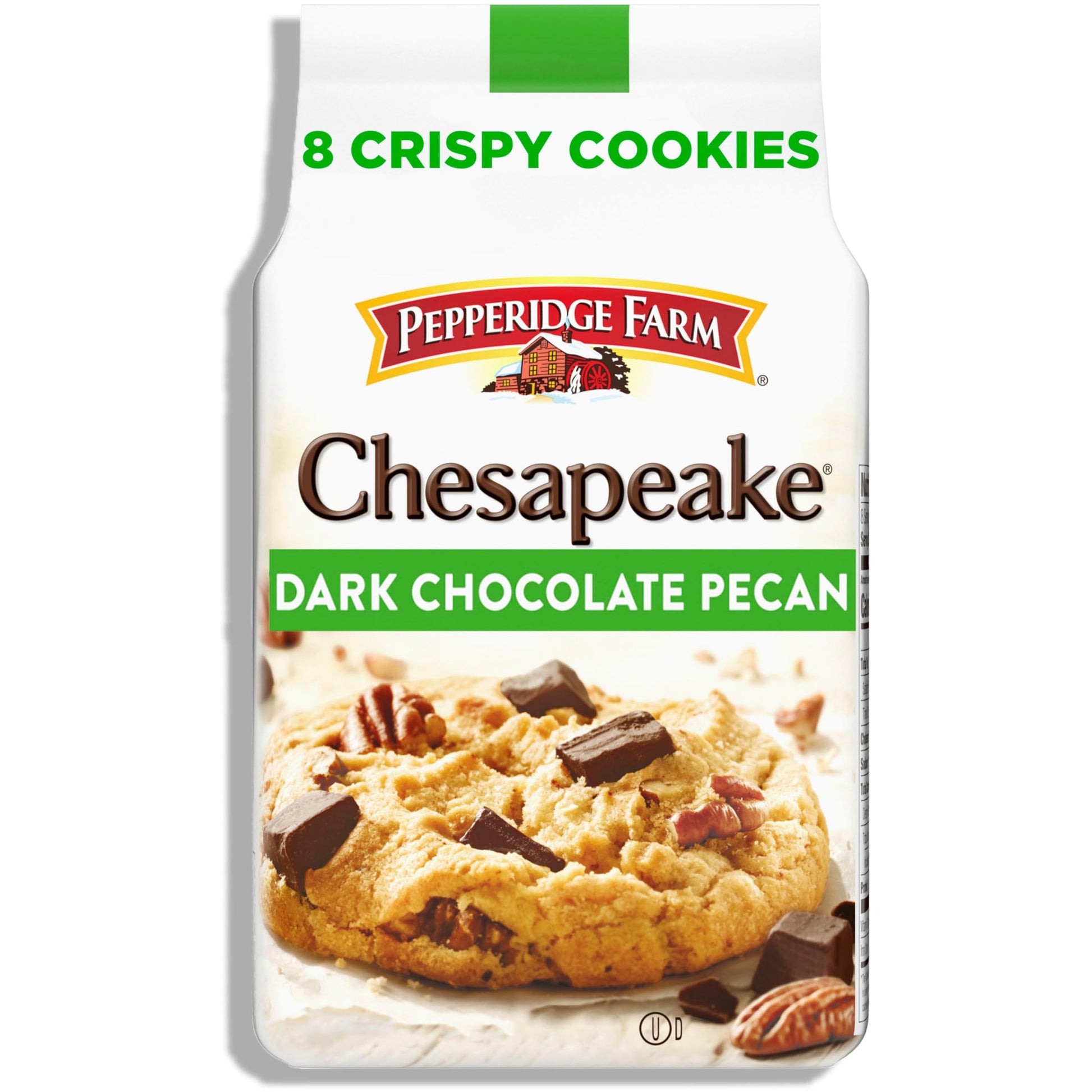 Pepperidge Farm Chesapeake Crispy Dark Chocolate Pecan Cookies, 7.2 Oz Bag (8 Cookies)