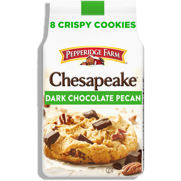 Pepperidge Farm Chesapeake Crispy Dark Chocolate Pecan Cookies, 7.2 Oz Bag (8 Cookies)