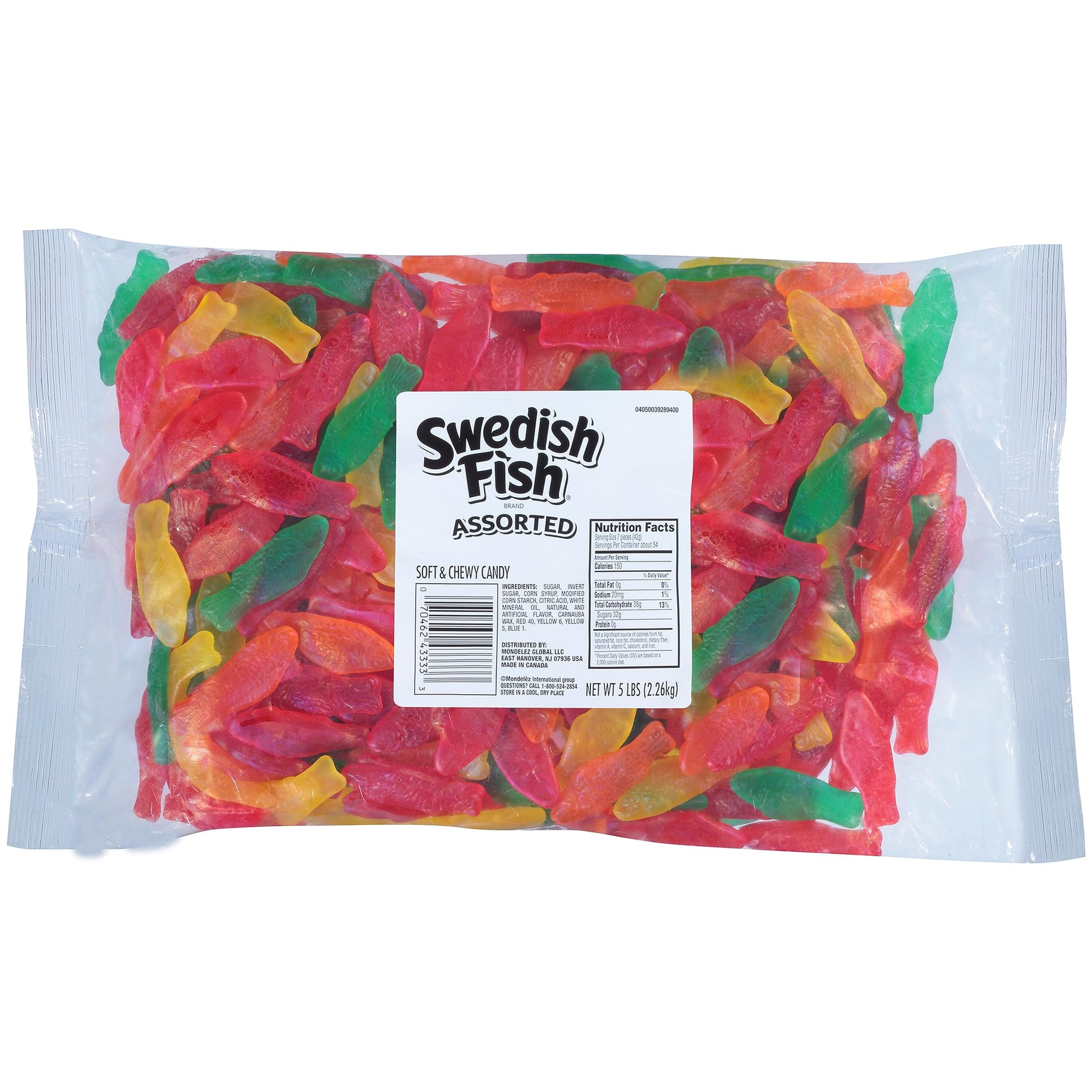 Swedish Fish Assorted Soft & Chewy Candy, 5 Lb