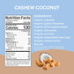 Tosi Cashew Coconut Protein Bars, Plant Based With Nuts, Gluten-Free Crunchy Snacks, Vegan, Organic, Flax & Chia Seeds, Soy-Free