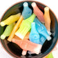 Dm Sweets Wax Bottles - 1 Lb Of Nostalgic Assorted Colored Fruit Flavored Liquid Filled Chewy Wax Bottles