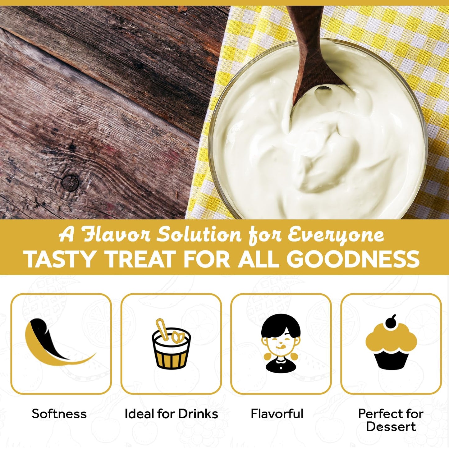 Fanale Premium Sour Cream Mix Bubble Tea Flavoring Powder | Perfect For Baking, Smoothies, Desserts And Drinks | Instant Flavori