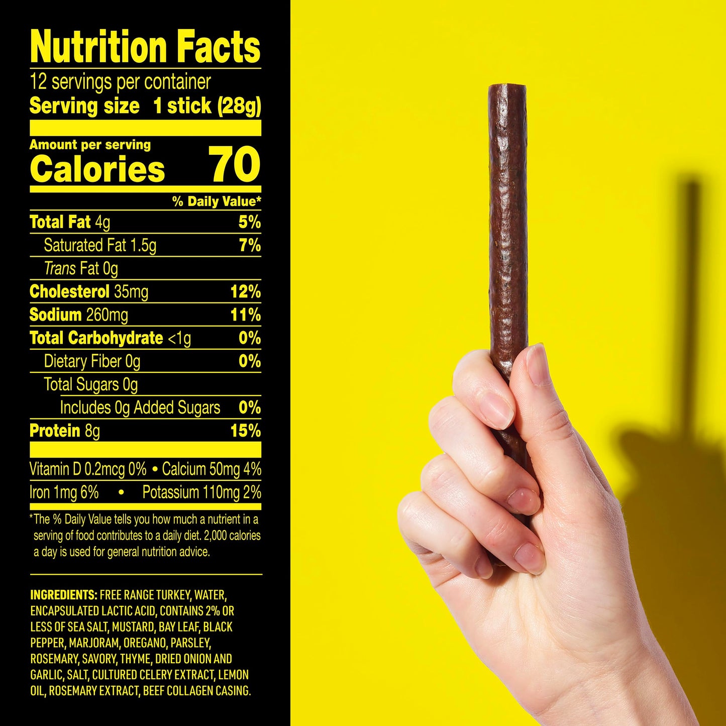 Lorissa'S Kitchen Premium Grass-Fed & Finished Jerky Snack Sticks 12-Pack: Herb-A-Licious Turkey Flavor, 8G Protein, Certified F