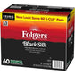 Folgers Black Silk Coffee  Dark Roast  Keurig K-Cup Pods  10 Count Box (Pack of 6)