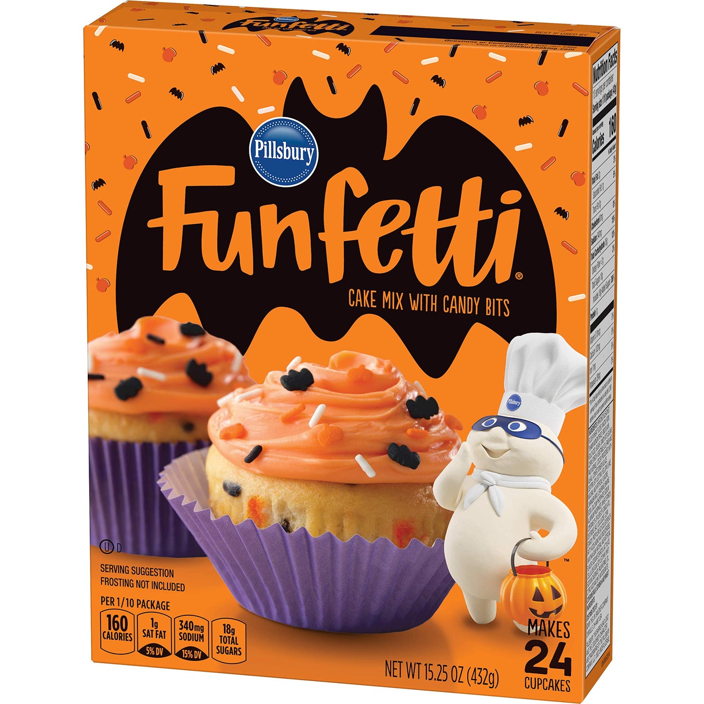 Pillsbury Funfetti Halloween Cake Mix With Candy Bits, 15.25 Ounce