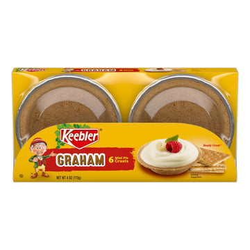 Keebler Ready Crust Mini Graham Cracker Pie Crusts, Premade Pie Crusts For Baking And No-Bake, 6 Ct