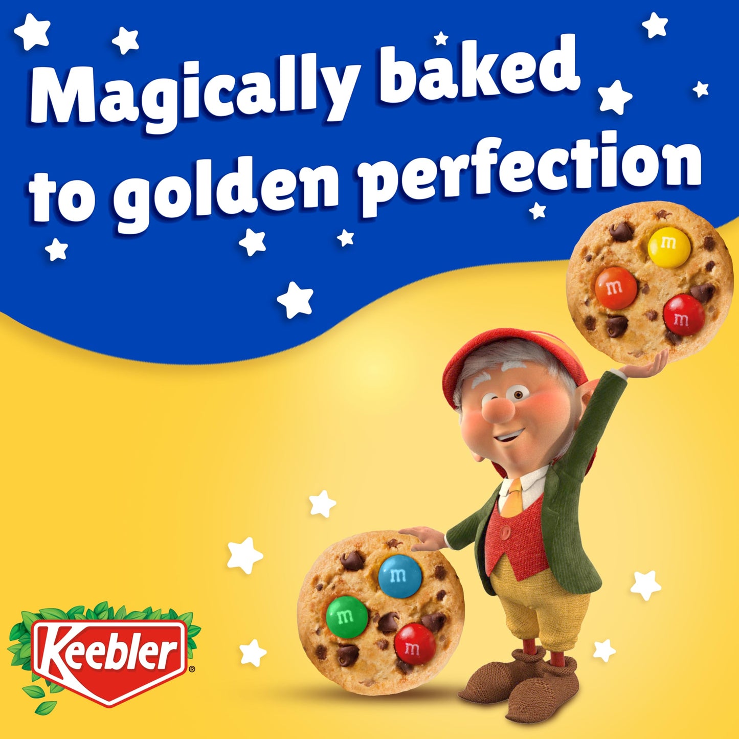 Keebler Chips Deluxe Cookies Rainbow With M&M'S Chocolate Candies, 14.6 Oz. (Pack Of 1)
