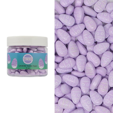 Mystic Sprinkles Easter Candy Shapes Sprinkles (Lavender Easter Eggs, 2oz Jar)