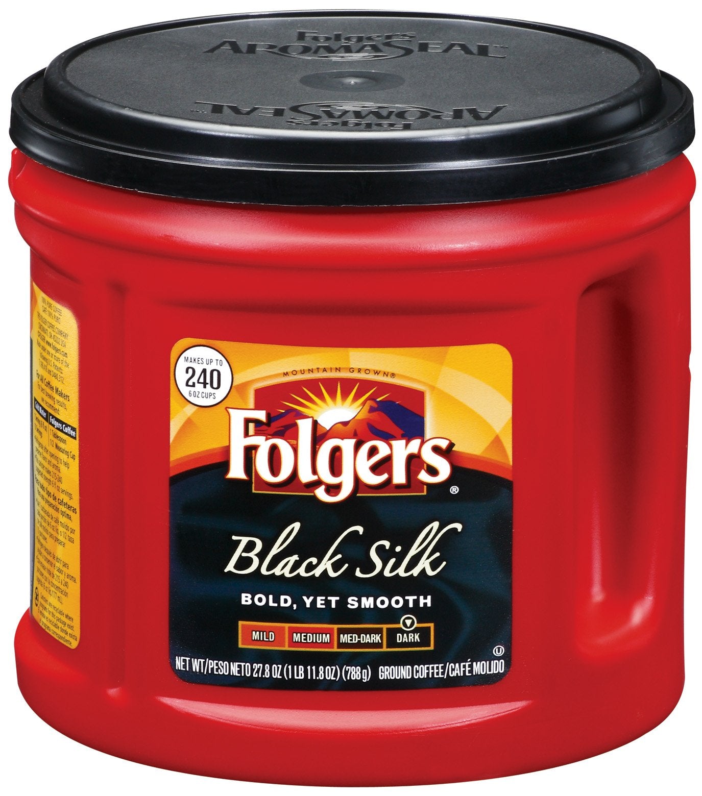 Folgers Black Silk Coffee, 27.8 Ounce (Pack Of 6)