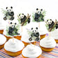 Ercadio 24 Pack Panda Cupcake Toppers Panda Cupcake Picks Animal Cupcake Picks Panda Birthday Cupcake Decorations For Baby Showe