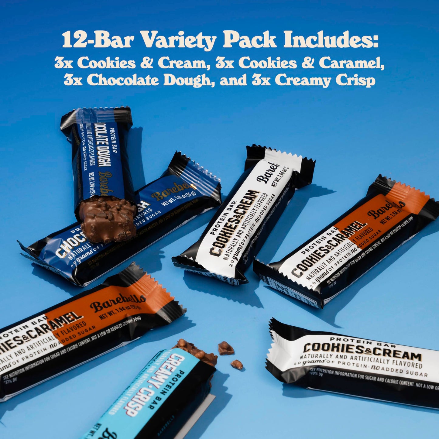 Barebells Protein Bars Peoples Choice Variety Pack – 12 Bars, Nutritious Snacks With 20G Of High Protein - Chocolate Treat With 1G Of Total Sugars - Perfect On The Go Breakfast Bars