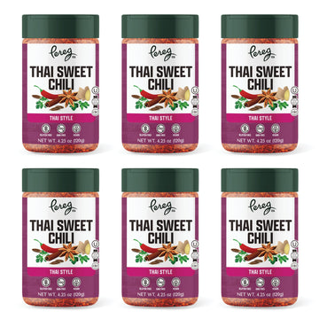 Pereg Mixed Spices - Thai Sweet Chili Seasoning Mix (4.25 Oz x 6 Pack) - Exotic Flavors - Thai Chili Style Spice Blends - No Art