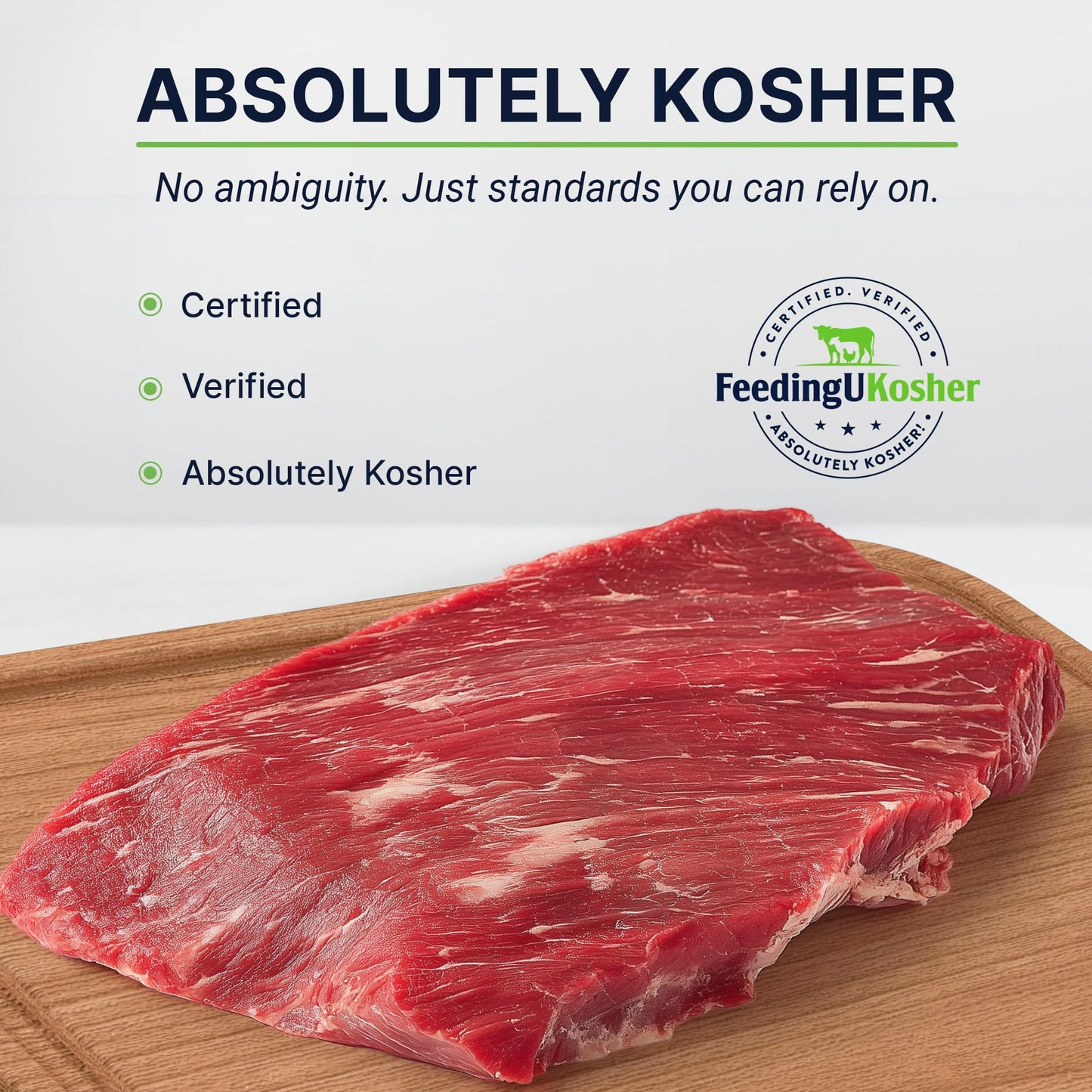 Flat Cut Beef Brisket Trimmed  Kosher Certified Beef  USDA High Choice  Pasture-Raised Grain-Finished Black Angus  enhanced Lean Tender First Cut  Ready-to-Cook Brisket for Oven or Smoker