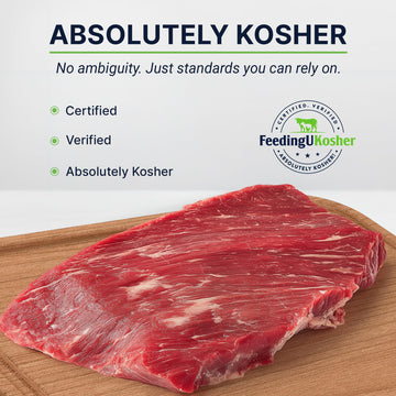 Flat Cut Beef Brisket Trimmed  Kosher Certified Beef  USDA High Choice  Pasture-Raised Grain-Finished Black Angus  enhanced Lean Tender First Cut  Ready-to-Cook Brisket for Oven or Smoker