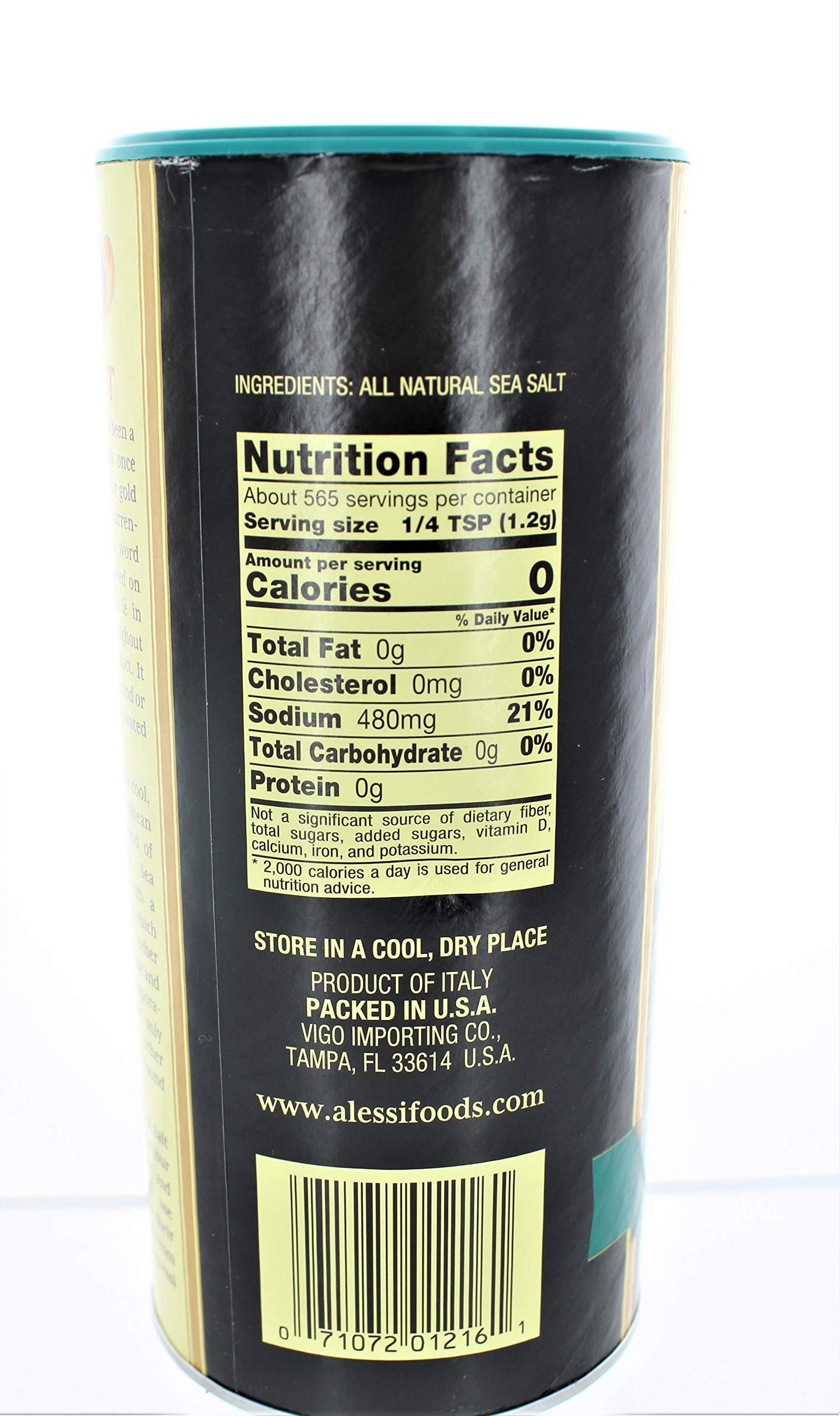 ALESSI - Fine Mediterranean Sea Salt, (2)-24 OZ Pkgs