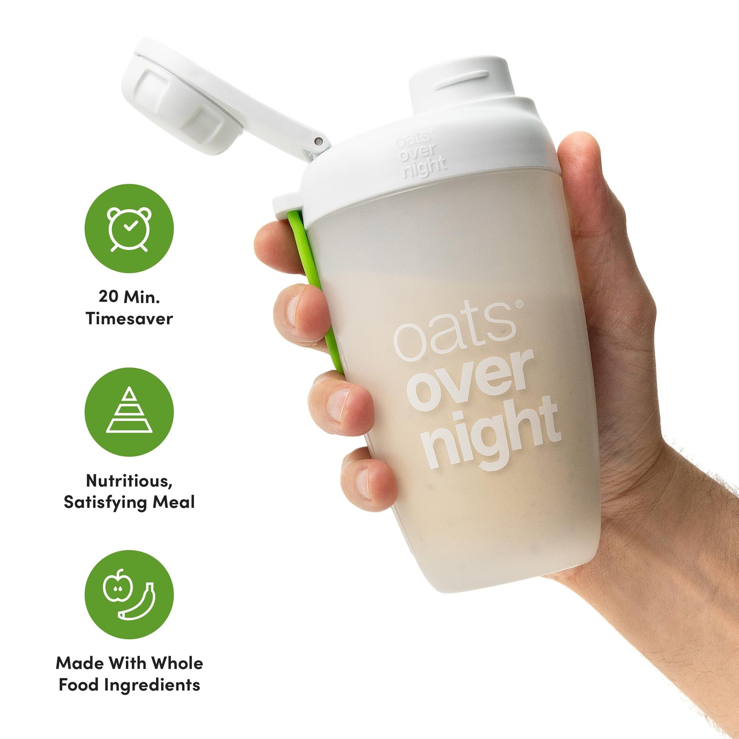 Oats Overnight Vegan Overnight Oats - 20g Protein, High Fiber, Gluten Free, 2.6 oz (Pack of 16)