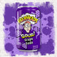 Warheads Sour Fruity Soda - Classic Flavors, Sweet and Sour, 12oz Cans, Pack of 12, G , Purple