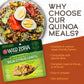 Wild Zora Instant Organic Quinoa Meals - Quick & Tasty Prepared Quinoa Bowls, Pantry Staples Gluten-Free Meal W/Lentils Plus 10G