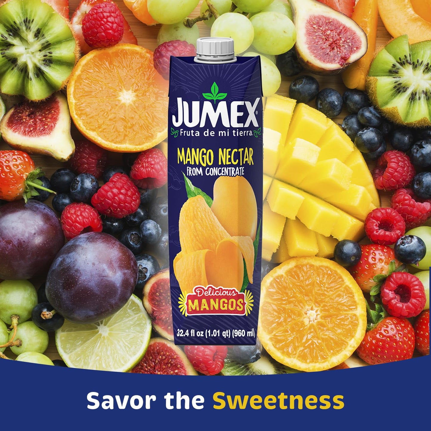 Jumex Mango Nectar Juice - Fresh Fruit Puree - 32.4 Fl Oz Carton - Smoothie & Cocktail Mix