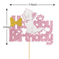 Monmon & Craft Happy Birthday Cat Cake Topper/Girl Kitty Birthday Cake Decor/Baby Shower/Meow Pet Cat 1St Birthday Party Decorat