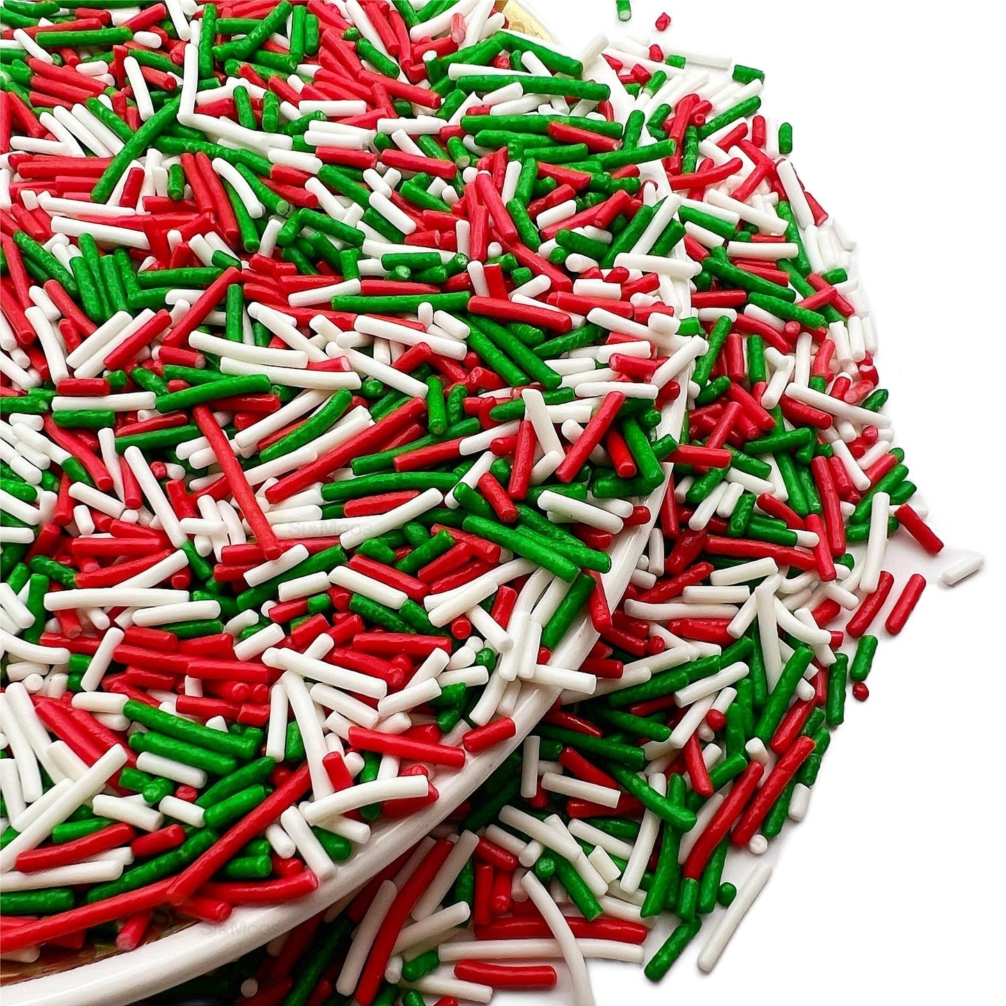 SE Si&Moos Red Green and White Jimmy Sprinkles for Cake Decorating Christmas Cookie Decorations Christmas Jimmy Sprinkles Edible