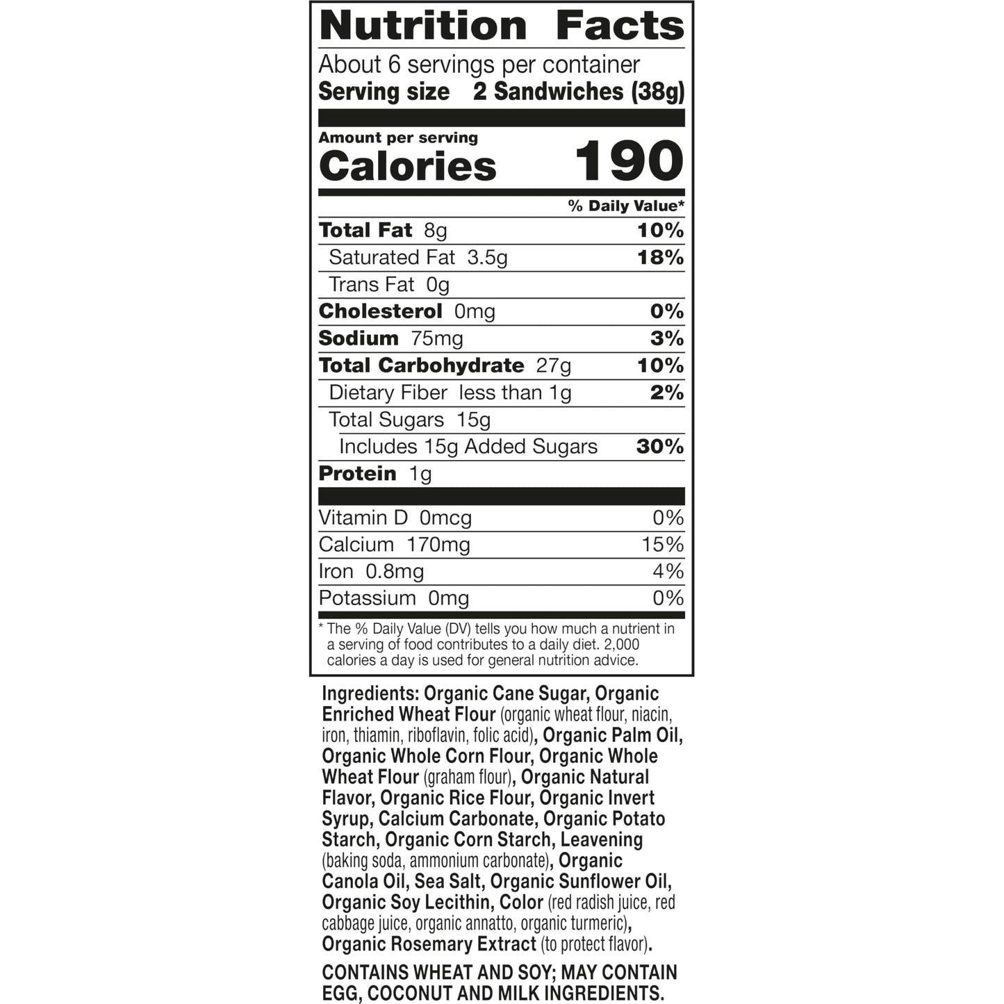 Annies Organic B-Day Cake Graham Sandwich Cookies, Birthday Cake Flavored Creme, 12 Cookies, 8 oz