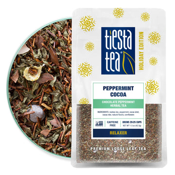 Tiesta Tea - Cozy Peppermint Cocoa, Chocolate Peppermint Herbal Tea, Premium Loose Leaf Tea Blend, Non Caffeinated Holiday Tea,