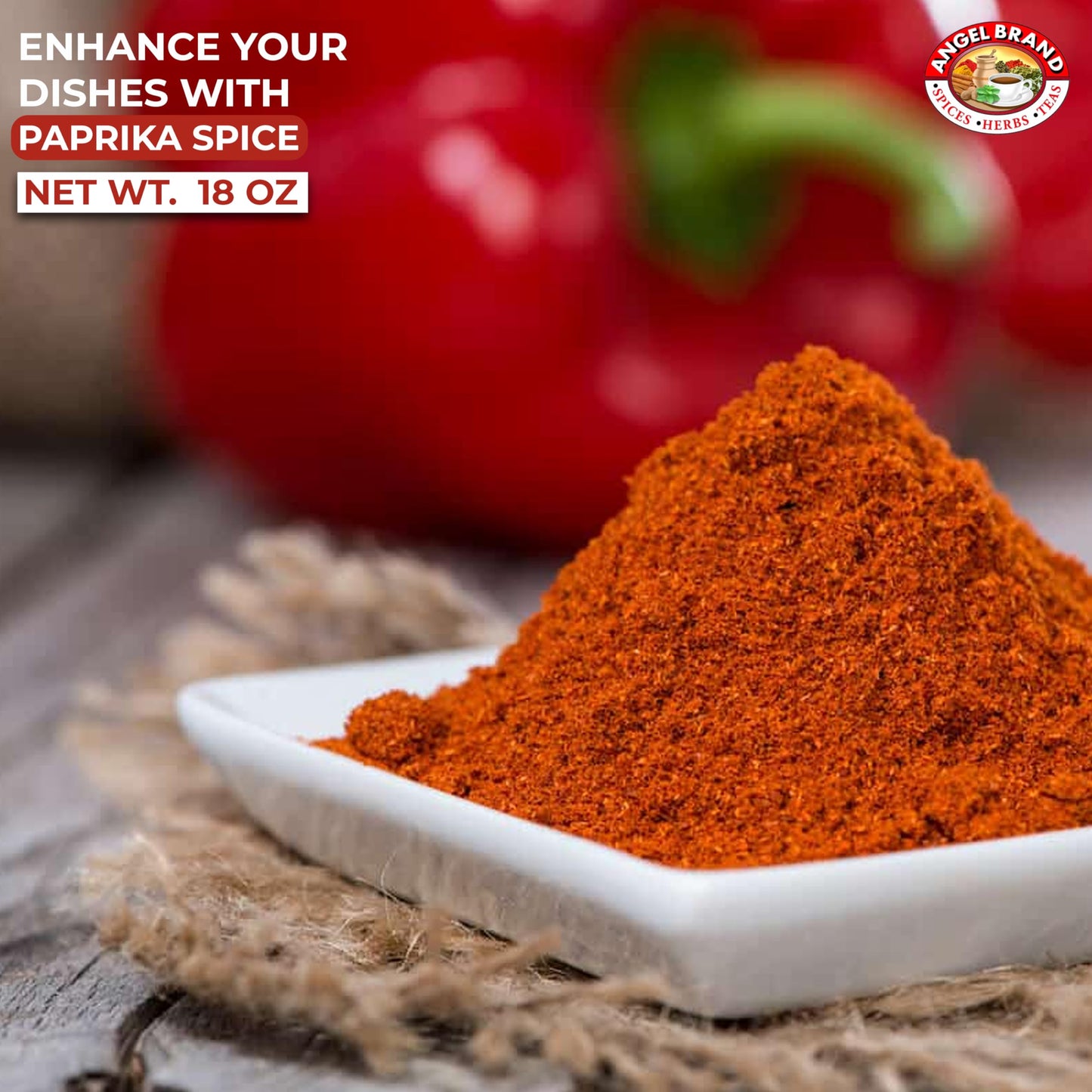 Angel Brand Paprika Powder 2 Oz Pouch - Sweet And Vibrant Spice For Cooking, Seasoning, And Garnishing - Perfect For Soups, Meat