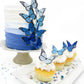 Sugar Robot Edible Butterflies Cake Toppers, Blue Monarch, Paper, 2.5 inches, Model x0025kn06f, Made in the USA