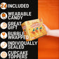 Sweetzo Pumpkin Lollipop Rings - Orange-Flavored Halloween Candy, 24 Count, Individually Wrapped for Parties and Goodie Bags