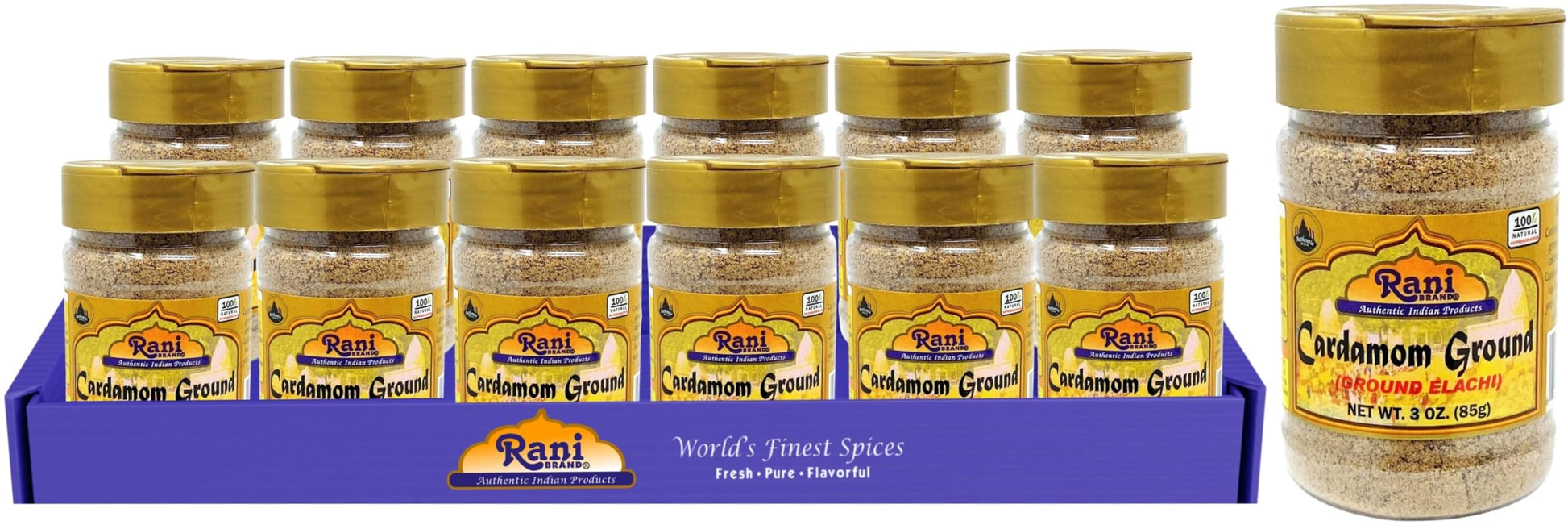Rani Cardamom Ground Spice, All Natural, Vegan, NON-GMO, 3oz (Pack of 12)