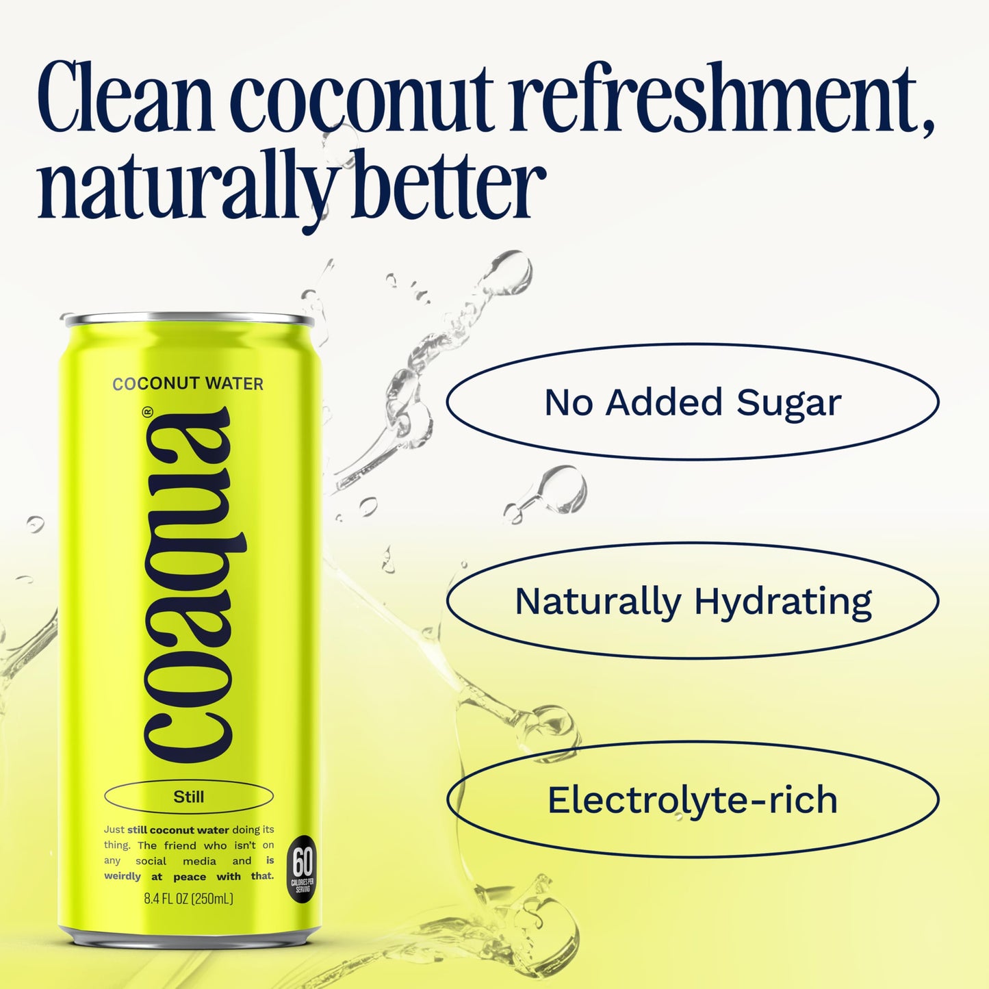 CoAqua Organic Coconut Water, 6 Pack, Natural Electrolytes for Hydration, Naturally Sweet Electrolyte Drink Potassium, Pure Coco