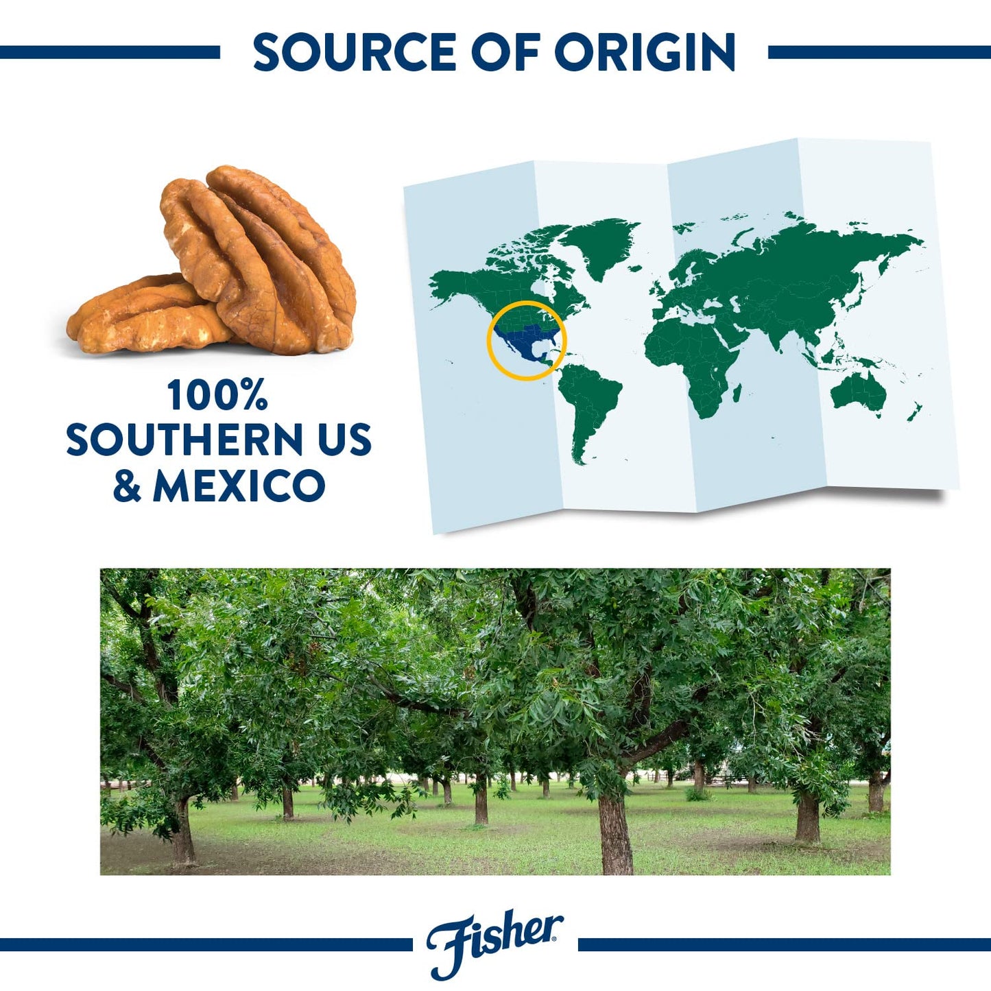 Fisher Chefs Naturals Unsalted Chopped Pecans 24 oz Resealable Bag, Unsalted Raw Nuts for Cooking, Baking & Snacking, Healthy S