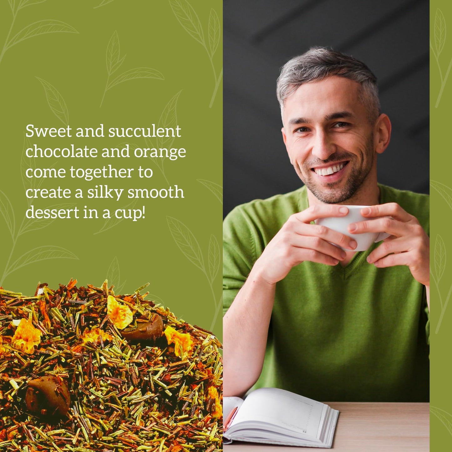 Nelson'S Tea - Orange Chocolate Tea Loose Leaf - Cut & Sifted Truffle Tea With Green Rooibos, Red Rooibos And Orange Peel (2 Oz)
