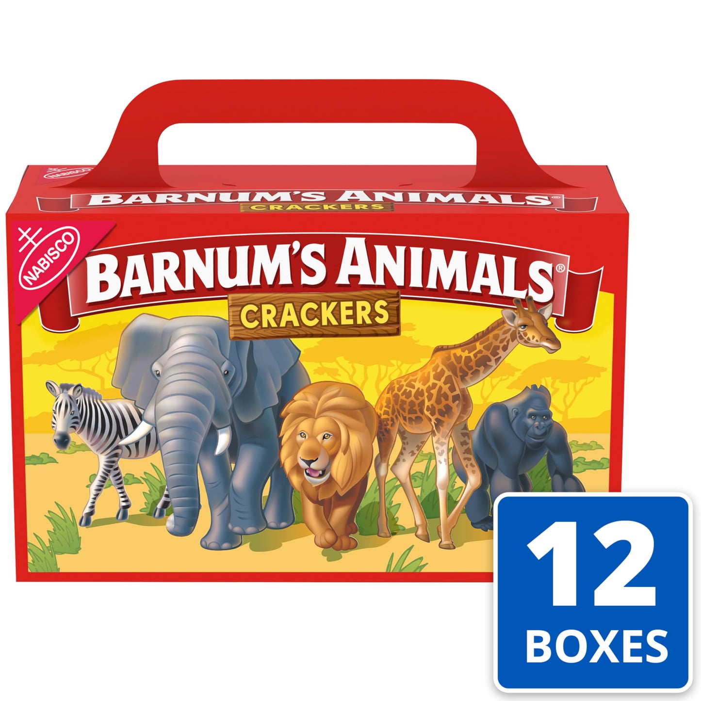 BARNUMS Original Animal Crackers, Bulk Kids Snacks, 12 - 2.13 oz Boxes