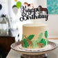 Gyufise 1Pcs Horse Happy Birthday Cake Topper Glitter Animal Horse Cake Pick For Equestrian Theme Baby Shower Kids Boys Girls Bi