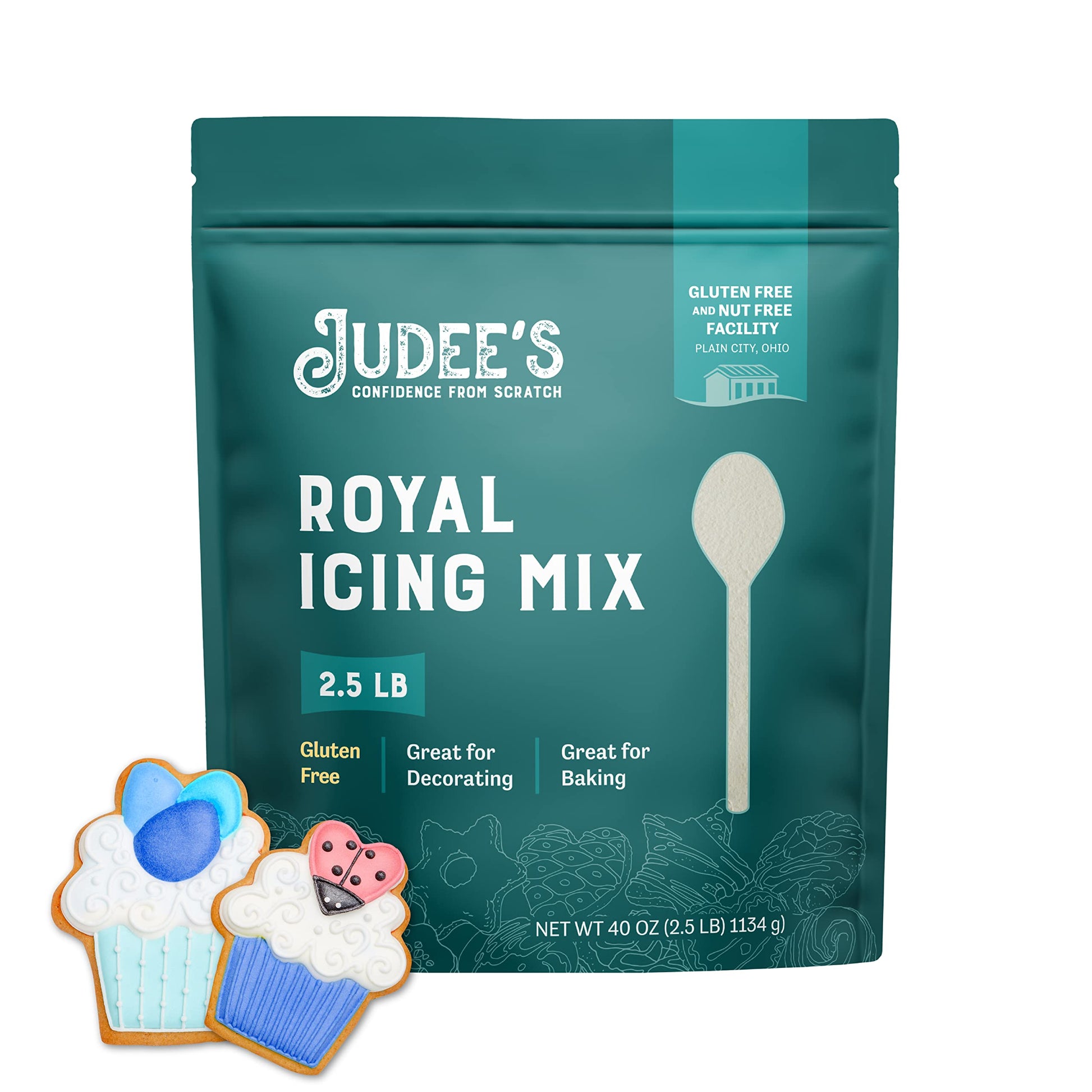 Judee'S Royal Icing Mix 2.5 Lb - Frost Cookies Like A Professional - Great For Decorating And Baking - Just Add Water - Non-Gmo,