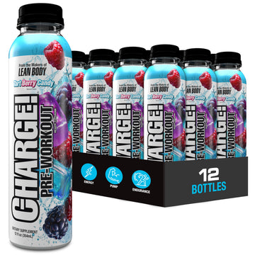 Labrada Charge Pre Workout Tart Berry Candy Rtd Drink - Pump  Energy  Endurance Formula With 10G Glycerol  6G L-Citrulline Malate  4G Playa Alanine  300Mg Energy Blend  + Complete Hydration Support  12 Serving