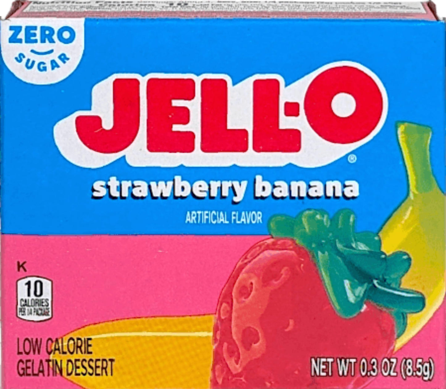 Jell-O Sugar-Free Gelatin Dessert, Strawberry Banana (Pack of 4)