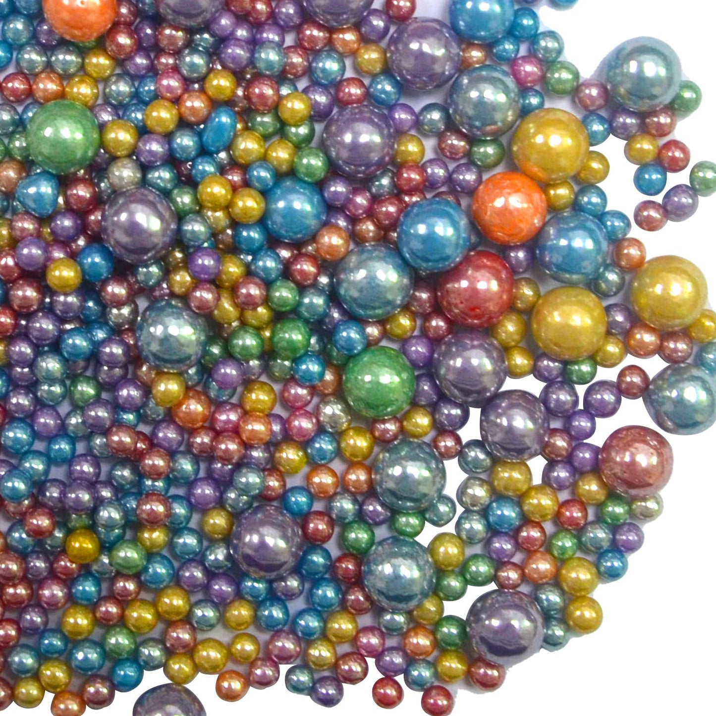 Rainbow Sprinkles Edible Sugar Pearls Sprinkles For Cake Decorating Cupcake Cookie Baking Cake Topper Decorations Wedding Hallow