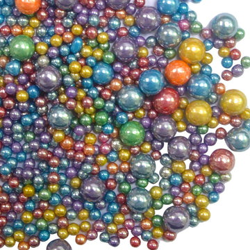 Rainbow Sprinkles Edible Sugar Pearls Sprinkles For Cake Decorating Cupcake Cookie Baking Cake Topper Decorations Wedding Hallow