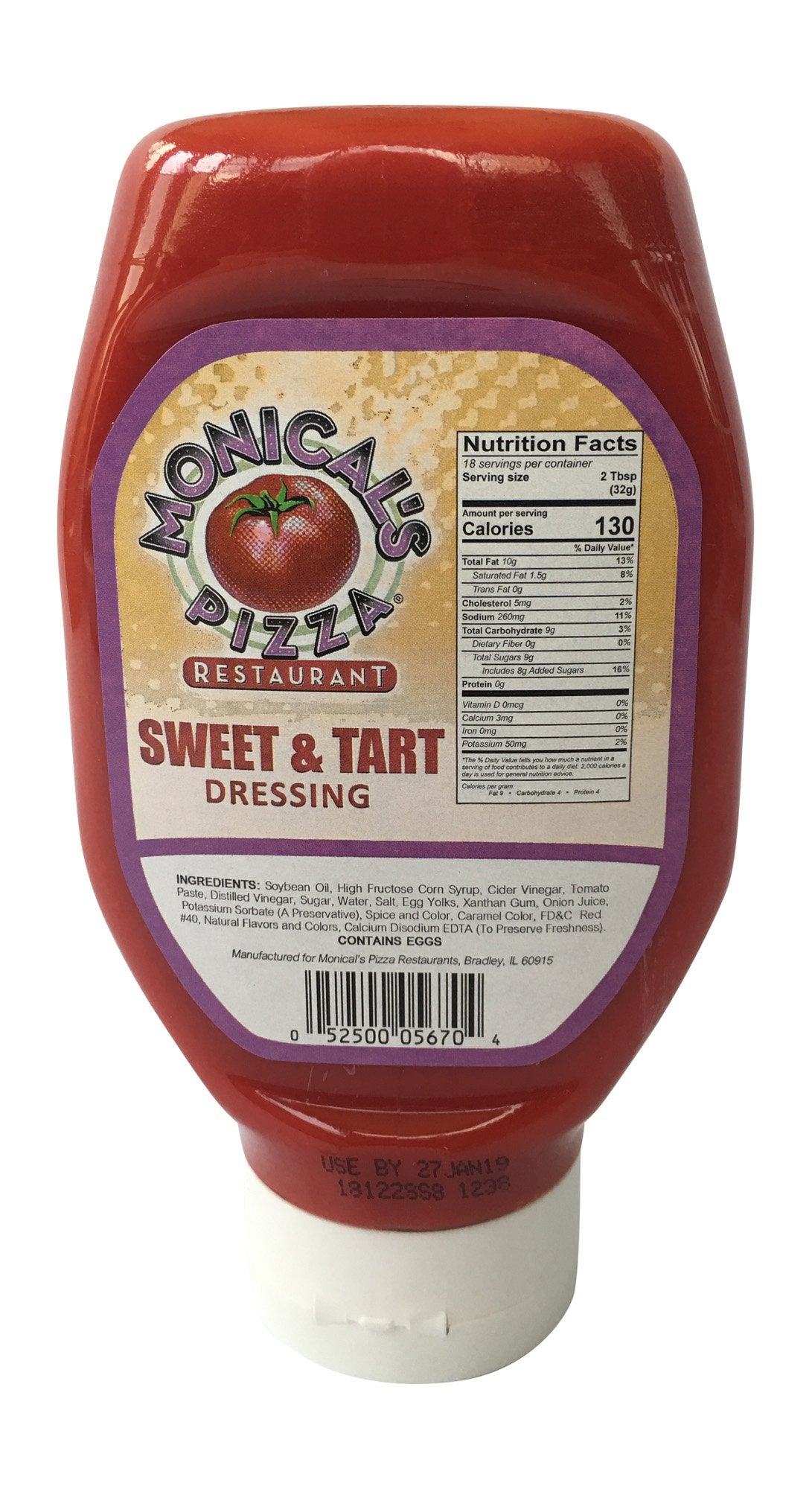 Monicals Pizza Sweet & Tart Dressing, 18 Fl Oz, Pack of 1