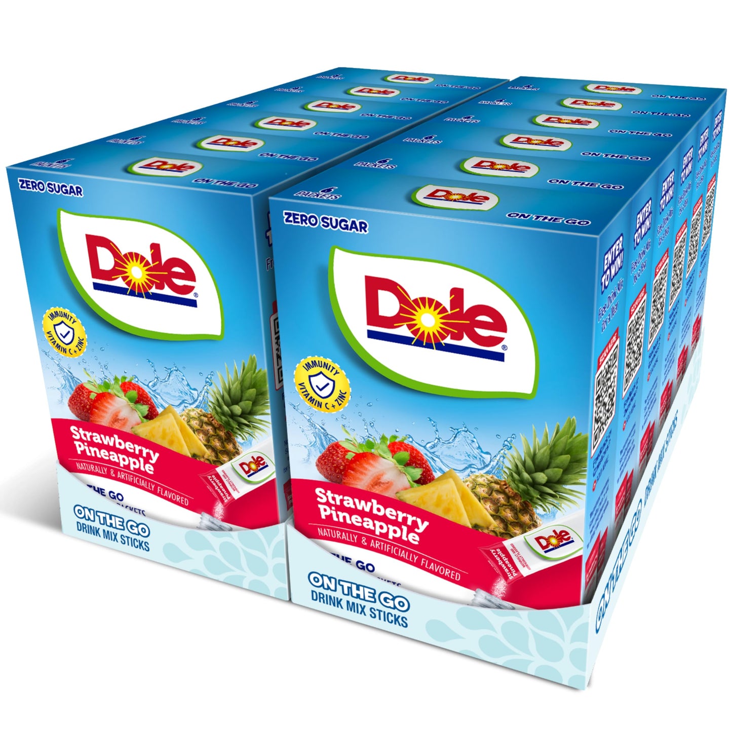 Juicy Mixes Strawberry Pineapple Dole- Powder Drink Mix - Sugar Free & Delicious, Makes 72 Flavored Water Beverages