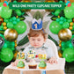 Weecent 48 Pcs Wild One Cupcake Toppers Baby 1St Birthday Decorations Jungle Safari Theme Cake Toppers For Baby Boy Girls Safari