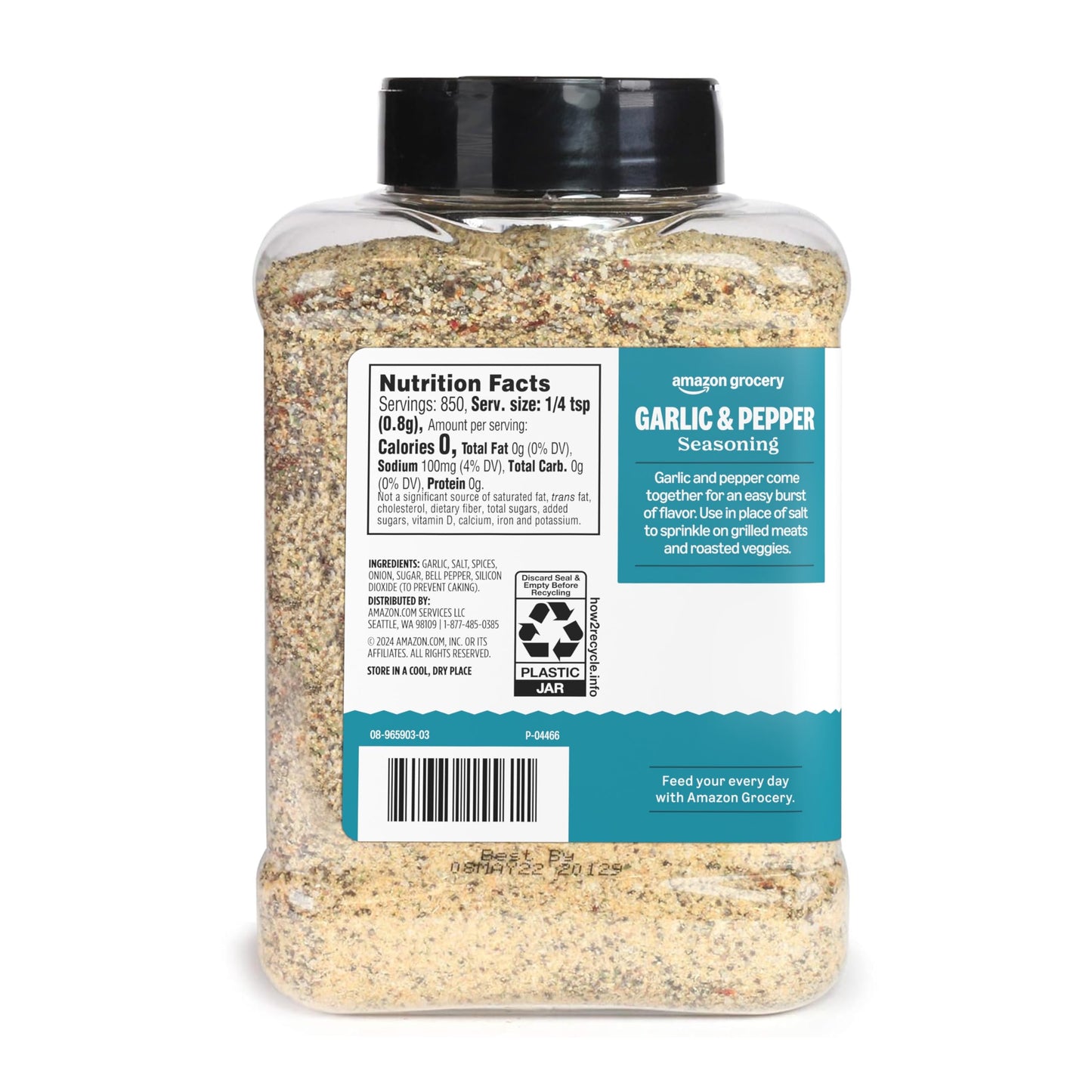 large online retailer Grocery Garlic & Pepper Seasoning, 24 Oz - Flavorful Blend for Cooking and Seasoning, Previously Happy Belly