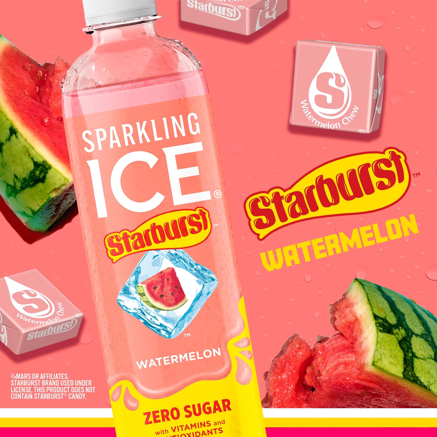 Sparkling Ice Watermelon Flavored Sparkling Water, Zero Sugar, 17 fl oz Bottles, Pack of 12