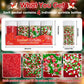 Edible Christmas Sprinkles for Cake Decorating,4 Pack 12 oz,Red White Green Gold Pearls and Christmas Confetti Trees Candy,Nonpa