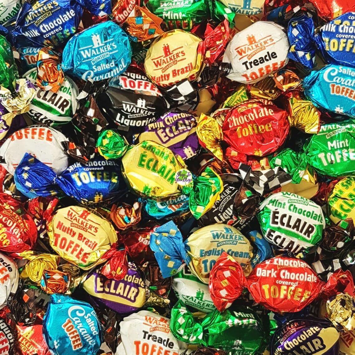 Walkers' Nonsuch Assorted Toffees & Chocolate   Clairs | 5.51 Lbs (2.5Kg) Bulk Bag | Contains English Creamy, Milk & Dark Chocol