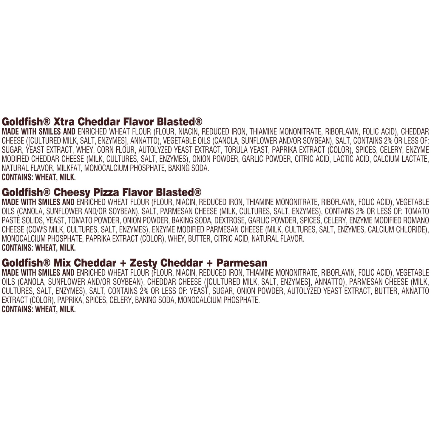 Goldfish Bold Mix Variety Pack Snack Crackers, 1 oz Snack Packs, 30 Ct Box (Pack of 2)