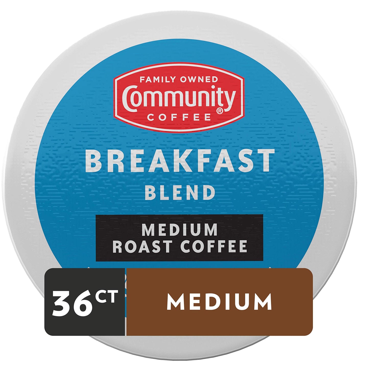 Community Coffee Breakfast Blend Coffee Pods, Medium Roast, Compatible with Keurig 2.0, 36 Count (Pack of 1)